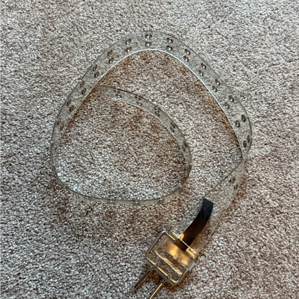 Brandy Melville Clear Grommet Belt